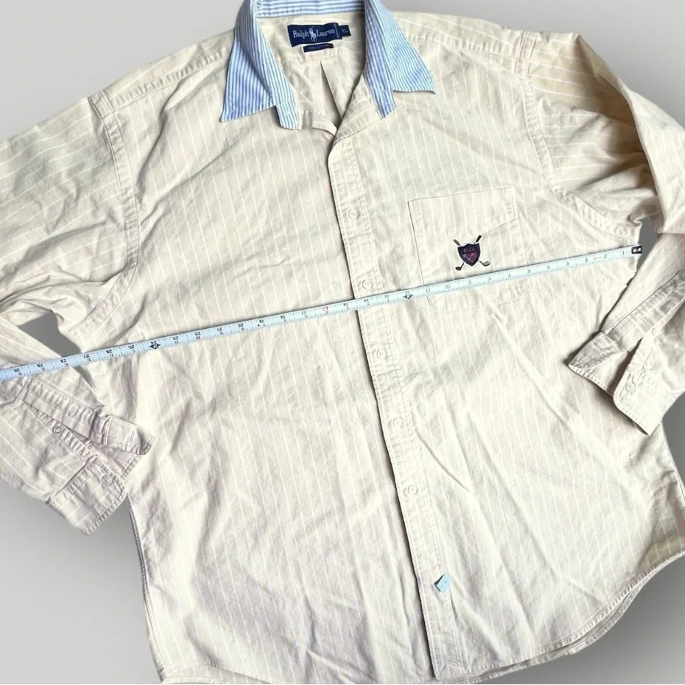 Ralph Lauren Yellow Striped Men's Shirt - Picture 8 of 15